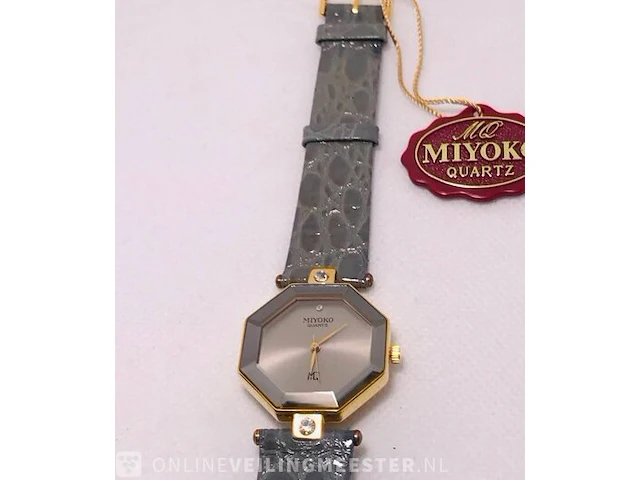 Vintage horloge - miyoko - 18kt - afbeelding 5 van  6