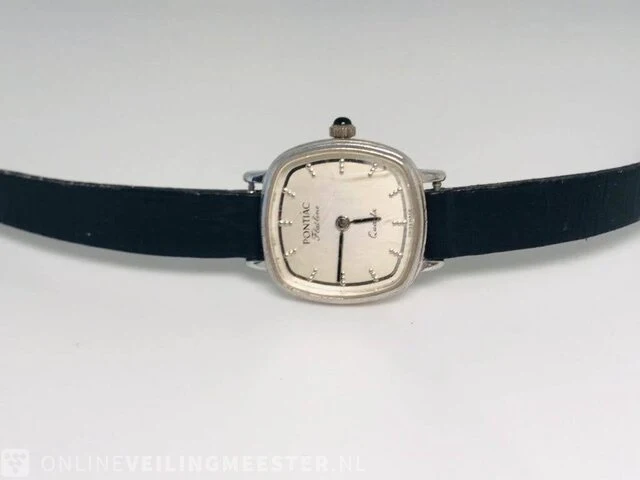 Vintage horloge - pontiac flatline - dameshorloge - afbeelding 1 van  2