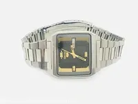 Vintage horloge - seiko 5 automatic daydate - zeldzaam tank horloge - afbeelding 3 van  7