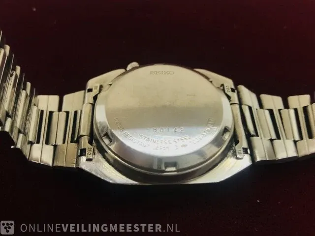Vintage horloge - seiko 5 automatic daydate - zeldzaam tank horloge - afbeelding 7 van  7