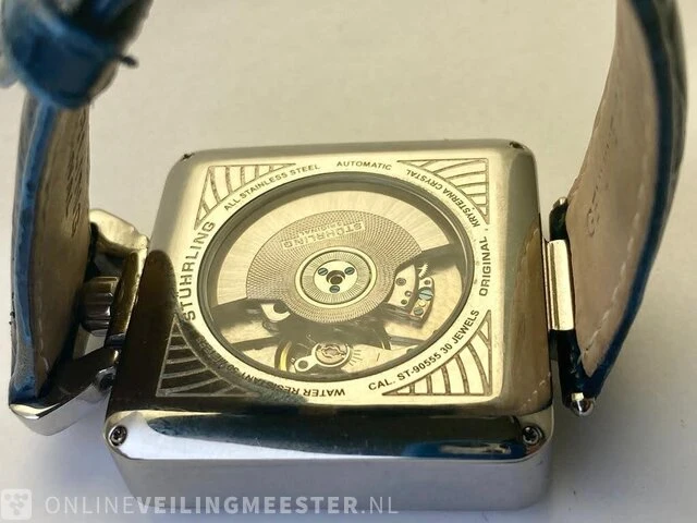 Vintage horloge - stührling original automatic - volledige set - afbeelding 5 van  7