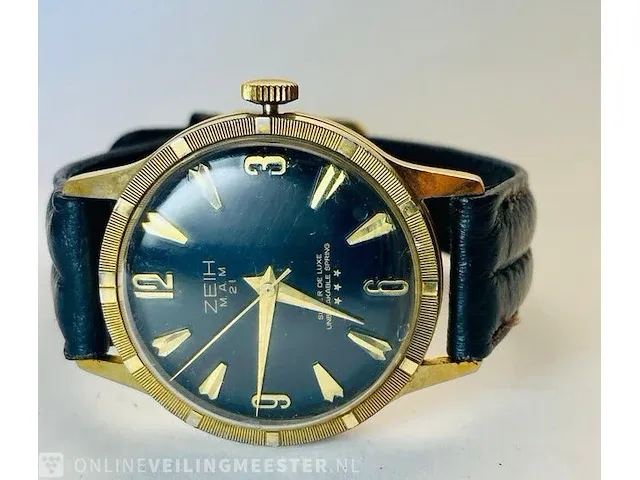 Vintage horloge - zeih m.a.m. super de luxe - mechanisch - afbeelding 1 van  5