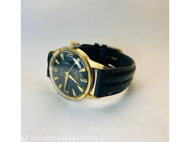 Vintage horloge - zeih m.a.m. super de luxe - mechanisch - afbeelding 4 van  5