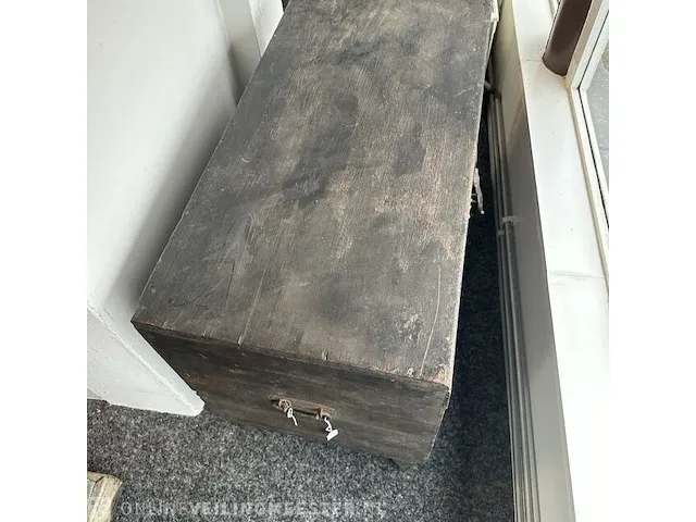 Vintage houten kist, 45x92x60 cm - afbeelding 3 van  3