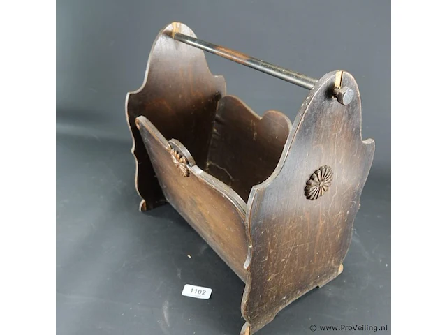 Vintage houten lectuurbak - afbeelding 2 van  5