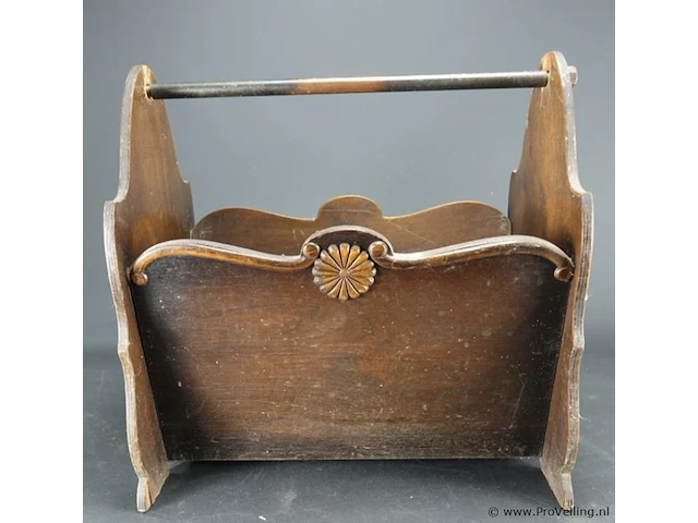 Vintage houten lectuurbak - afbeelding 3 van  5