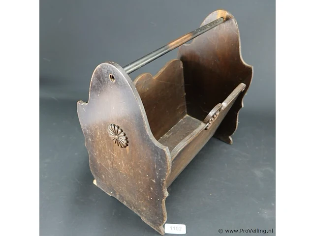 Vintage houten lectuurbak - afbeelding 4 van  5