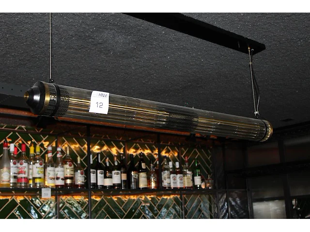 Vintage industriele hanglamp met lengte 120 cm. - afbeelding 2 van  3