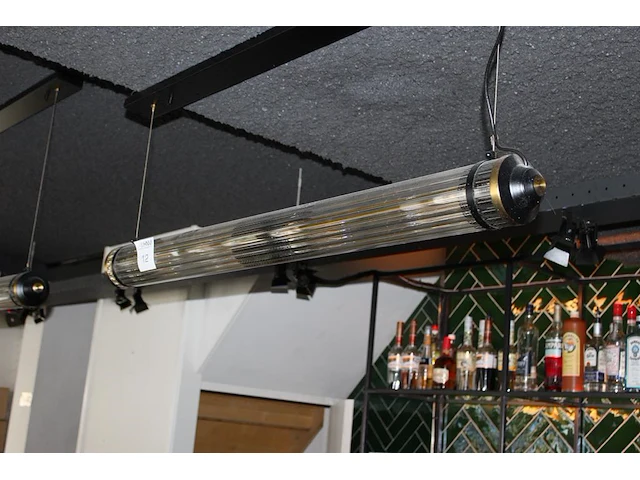 Vintage industriele hanglamp met lengte 120 cm. - afbeelding 3 van  3