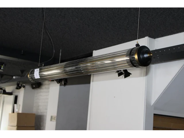 Vintage industriele hanglamp met lengte 120 cm. - afbeelding 3 van  3