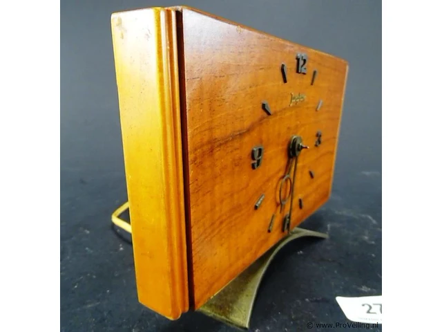 Vintage junghans elektrische houten schouwklok - afbeelding 3 van  5