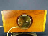 Vintage junghans elektrische houten schouwklok - afbeelding 4 van  5