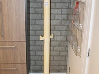 Vintage kapstok met 12 haken en hoogte 170 cm. - afbeelding 2 van  2