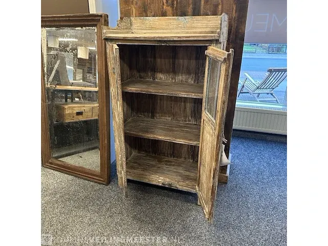 Vintage kast, 75x40x136 cm - afbeelding 2 van  4