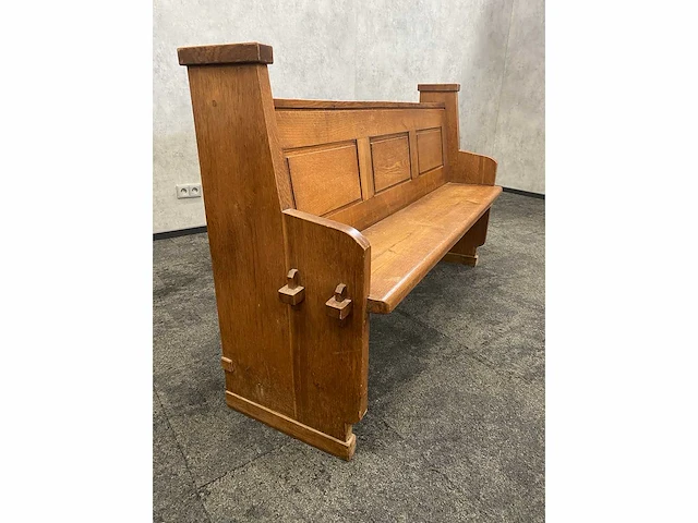Vintage kerkbank 160cm - afbeelding 13 van  18