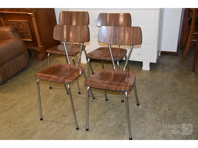 Vintage keukenstoelen - afbeelding 1 van  4