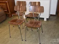 Vintage keukenstoelen - afbeelding 1 van  4