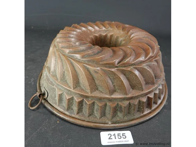 Vintage koper/messing cakevorm - afbeelding 1 van  5