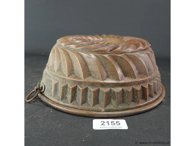 Vintage koper/messing cakevorm - afbeelding 2 van  5