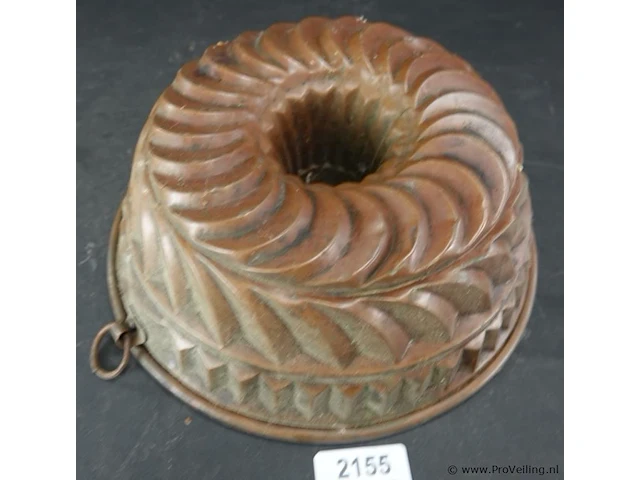 Vintage koper/messing cakevorm - afbeelding 3 van  5