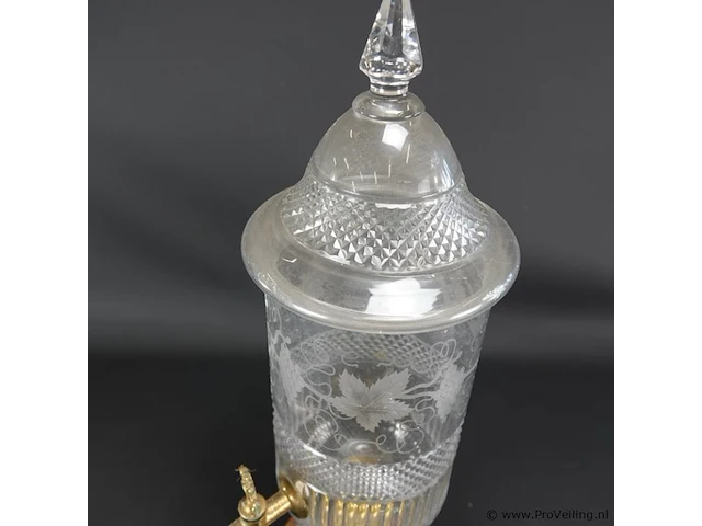 Vintage kristallen absinthe dispenser - afbeelding 3 van  5