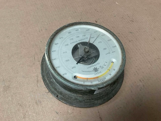 Vintage marine barometer - afbeelding 1 van  2