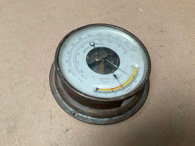 Vintage marine barometer - afbeelding 1 van  2