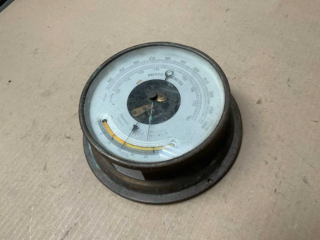 Vintage marine barometer - afbeelding 2 van  2