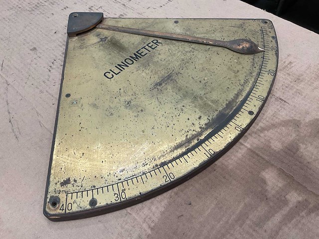 Vintage marine clinometer - afbeelding 1 van  3