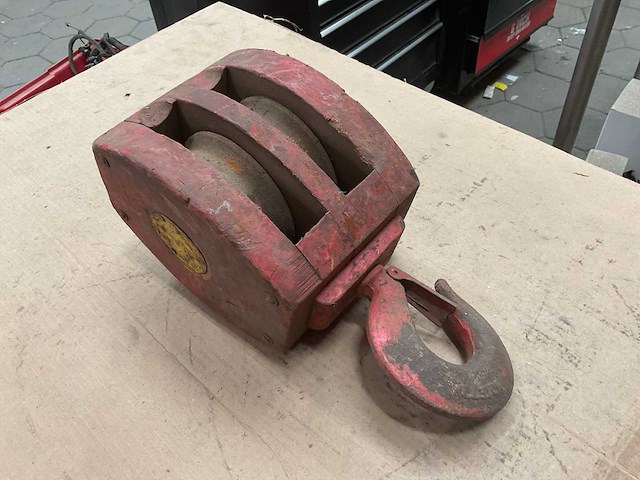 Vintage marine katrolblok - afbeelding 1 van  4