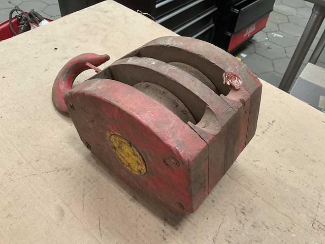 Vintage marine katrolblok - afbeelding 3 van  4