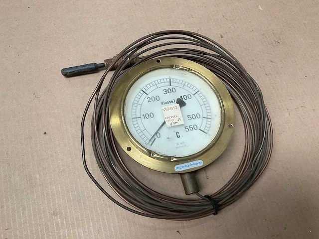 Vintage marine temperatuur meter - afbeelding 1 van  3