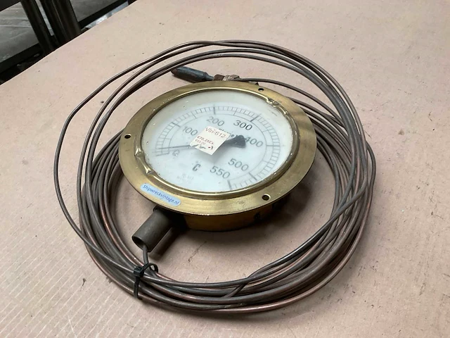 Vintage marine temperatuur meter - afbeelding 2 van  3