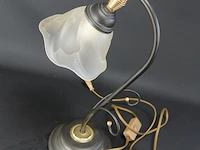 Vintage messing tafellamp - afbeelding 3 van  5