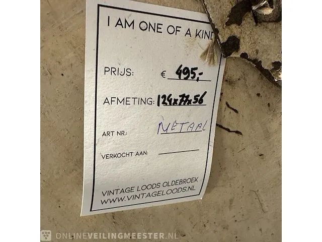 Vintage metalen kist - afbeelding 5 van  5