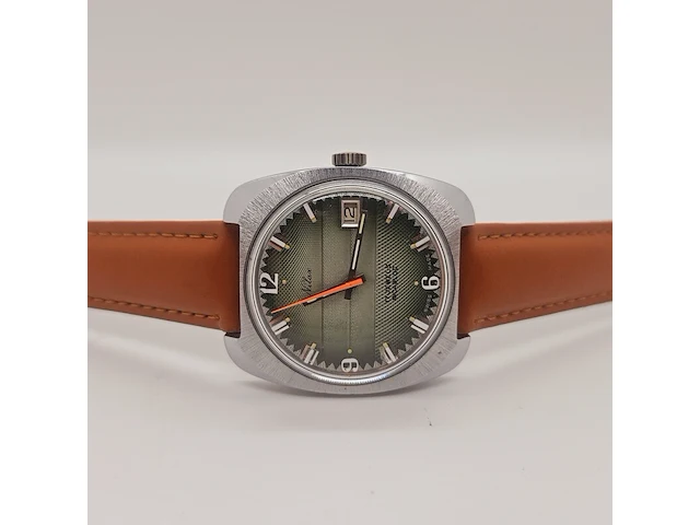 Vintage nilax mechanisch horloge met guilloche wijzerplaat - afbeelding 4 van  7