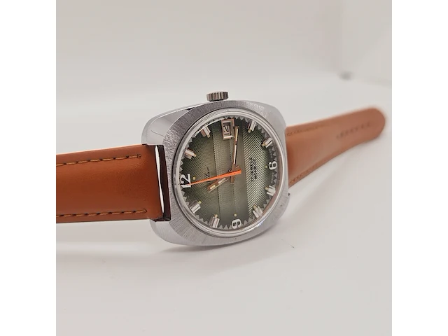 Vintage nilax mechanisch horloge met guilloche wijzerplaat - afbeelding 5 van  7