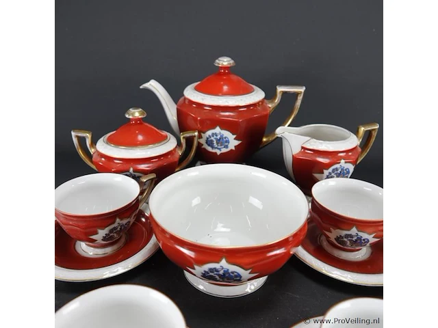 Vintage p.a.l.t. czechoslvakia porseleinen theeset - afbeelding 4 van  5