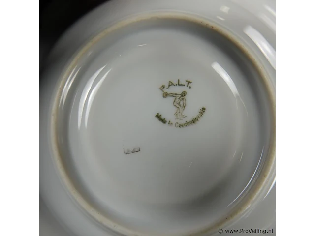Vintage p.a.l.t. czechoslvakia porseleinen theeset - afbeelding 5 van  5