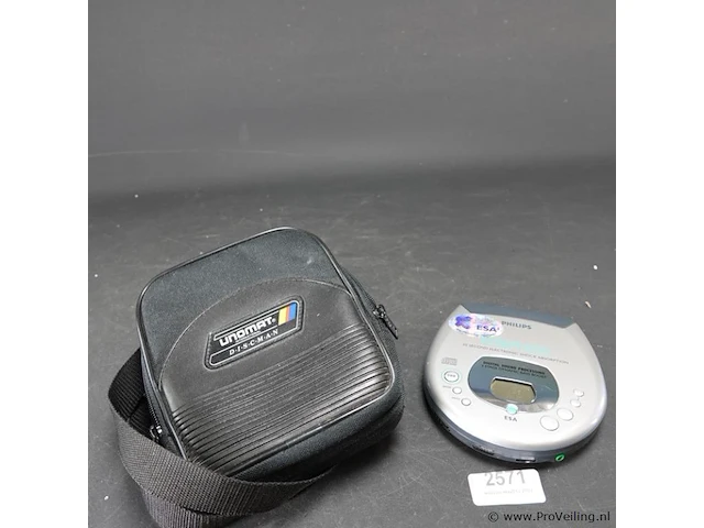 Vintage philips esa 25 portable cd speler - afbeelding 1 van  5