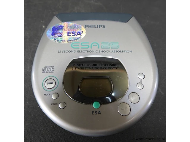 Vintage philips esa 25 portable cd speler - afbeelding 2 van  5