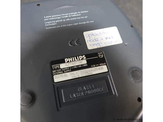 Vintage philips esa 25 portable cd speler - afbeelding 4 van  5