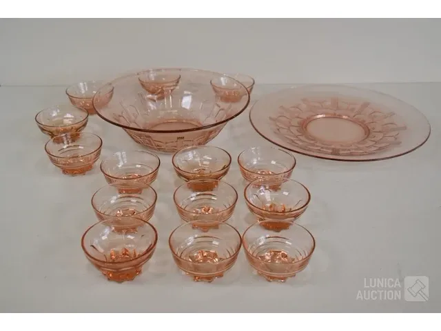 Vintage punch bowl schaal - afbeelding 2 van  2