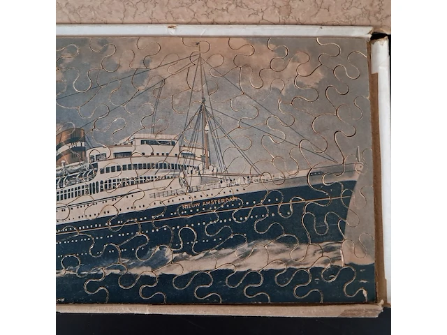 Vintage puzzel "nieuw amsterdam" - afbeelding 3 van  5