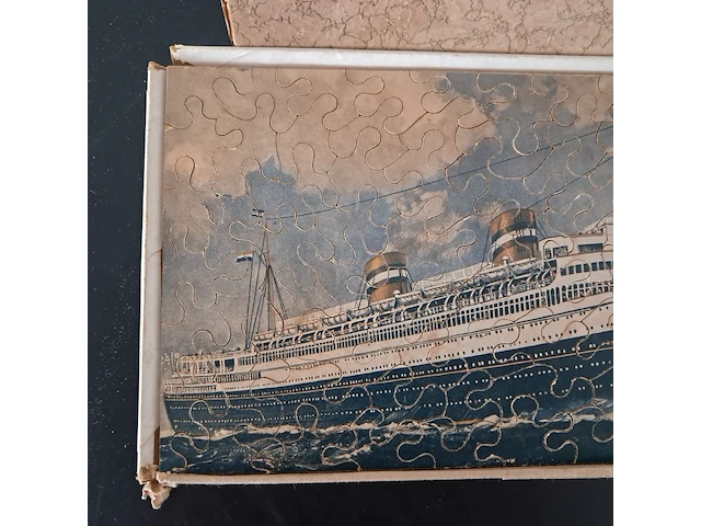 Vintage puzzel "nieuw amsterdam" - afbeelding 4 van  5