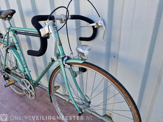 Vintage racefiets raleigh, rialto, groen, jaren 70 - afbeelding 2 van  9