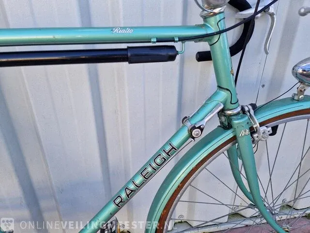 Vintage racefiets raleigh, rialto, groen, jaren 70 - afbeelding 3 van  9