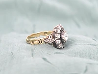 Vintage ring met natuurlijke diamanten - afbeelding 4 van  11