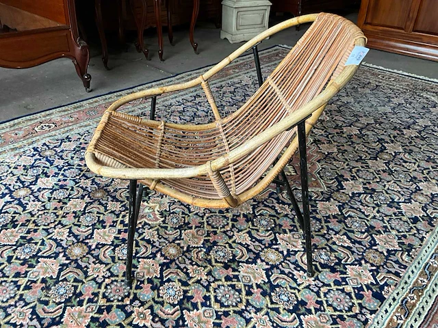 Vintage rotan stoel - afbeelding 3 van  6
