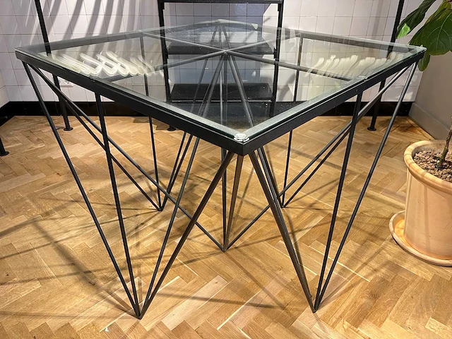 Vintage salontafel in paolo piva stijl - afbeelding 1 van  6
